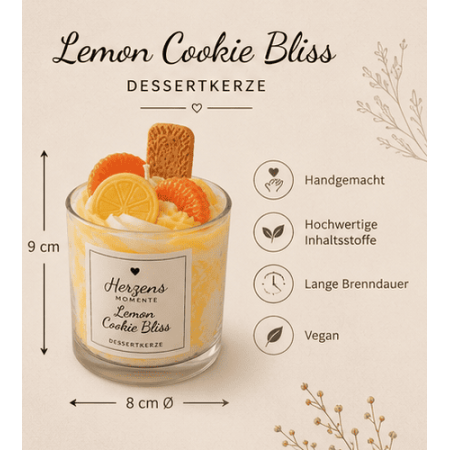 Zitronen Dessertkerze Lemon Cookie Bliss | Herzens Momente