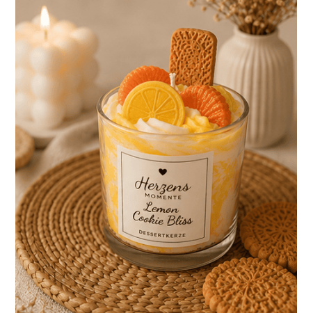 Zitronen Dessertkerze Lemon Cookie Bliss | Herzens Momente