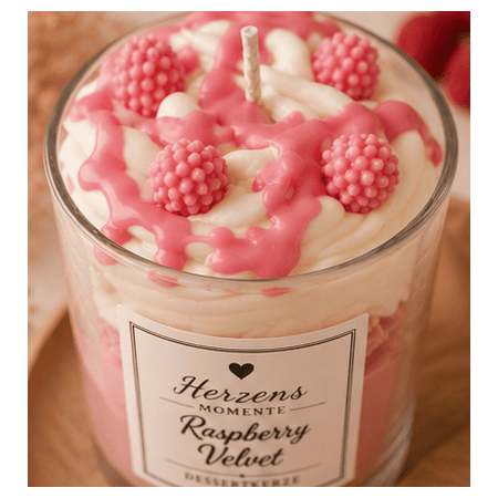 Raspberry Velvet Himbeer Duftkerze – handgemacht | Herzens Momente