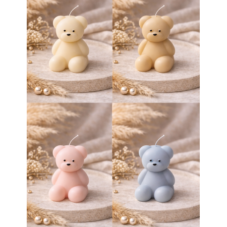 Teddybär Kerze – Handgemachte Sojawachs Figurenkerze