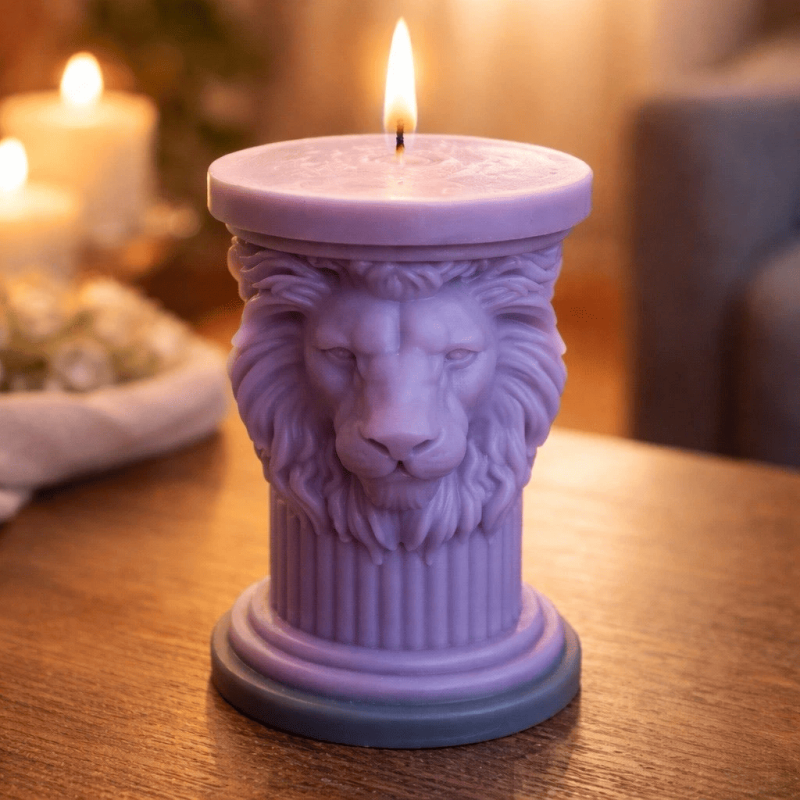 Löwen Kerze Säule