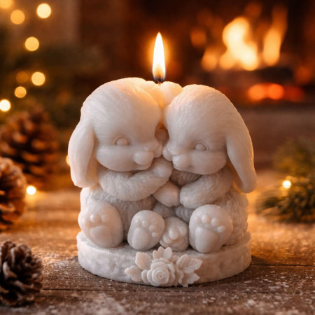 Häschen Kerze aus Sojawachs mit Duftwahl – Oster Dekokerze & Geschenkidee