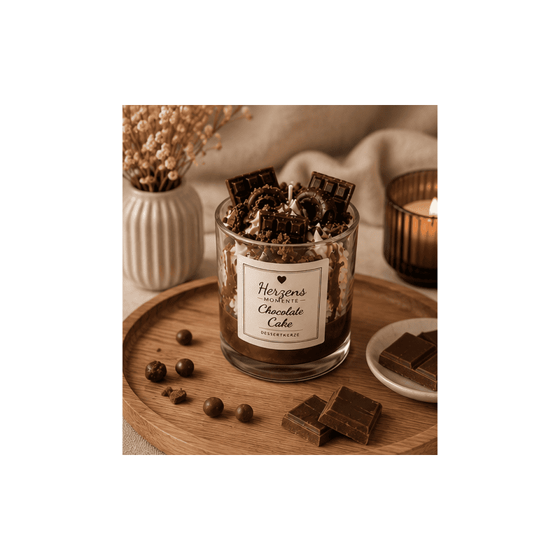 Chocolate Cake Dessertkerze aus Sojawachs | Herzens Momente