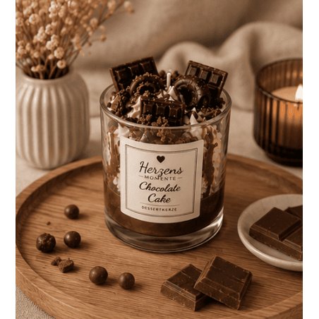 Chocolate Cake Dessertkerze aus Sojawachs | Herzens Momente