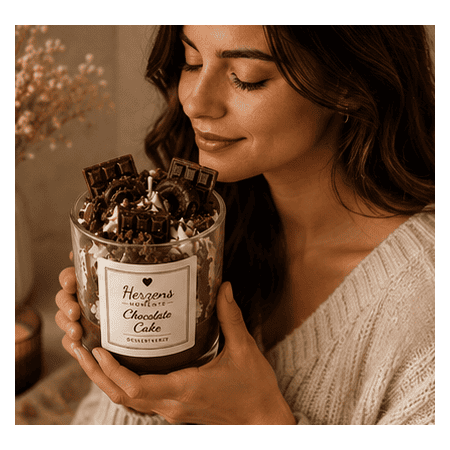 Chocolate Cake Dessertkerze aus Sojawachs | Herzens Momente