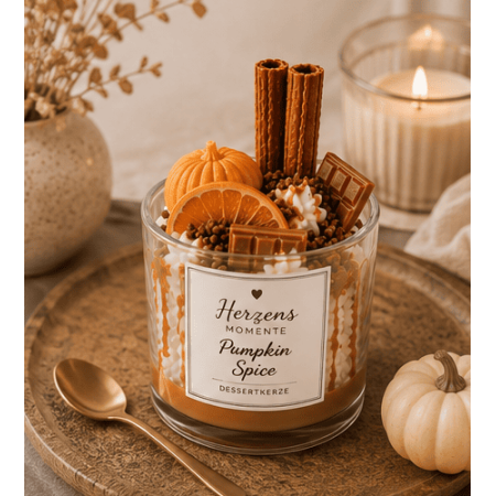 Pumpkin Spice Duftkerze – handgemachte Herbstkerze | Herzens Momente